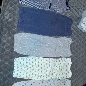 Set of Baby Sleep Sacks in Blue, Gray, and White